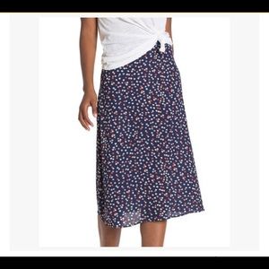 Madewell floral midi skirt